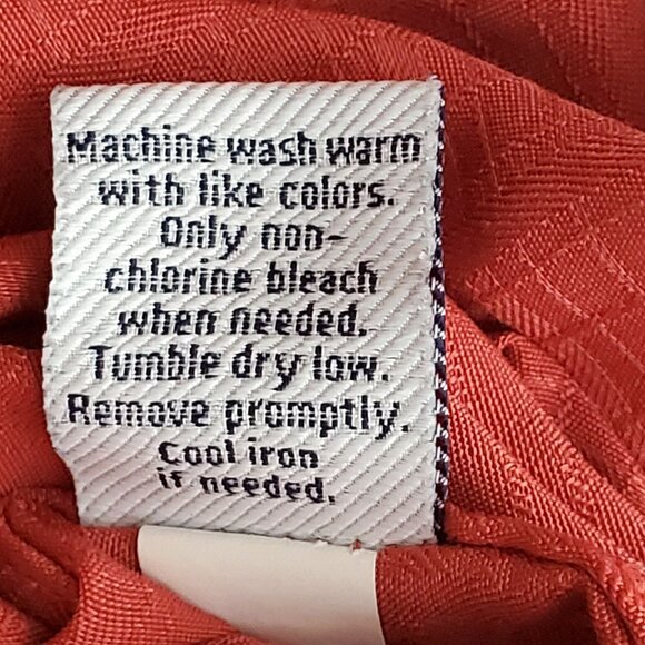 Croft & Barrow Mens Large Short Sleeve Button-Up Shirt Coral Easy Care - Picture 4 of 9